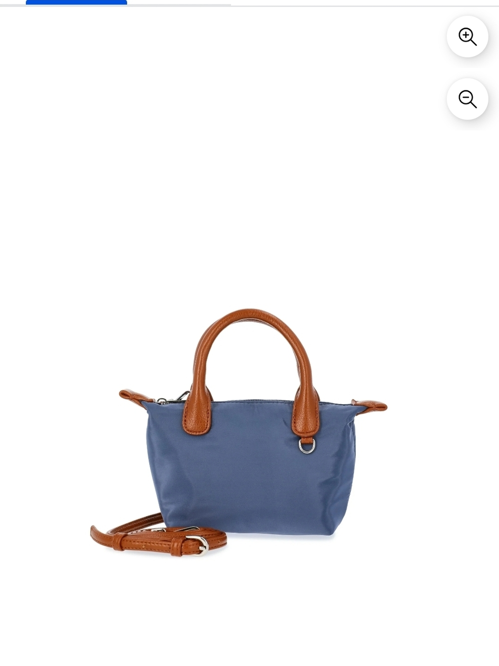 No Boundaries Mini Tote Crossbody Bag Navy Blue NWT Zip Closure